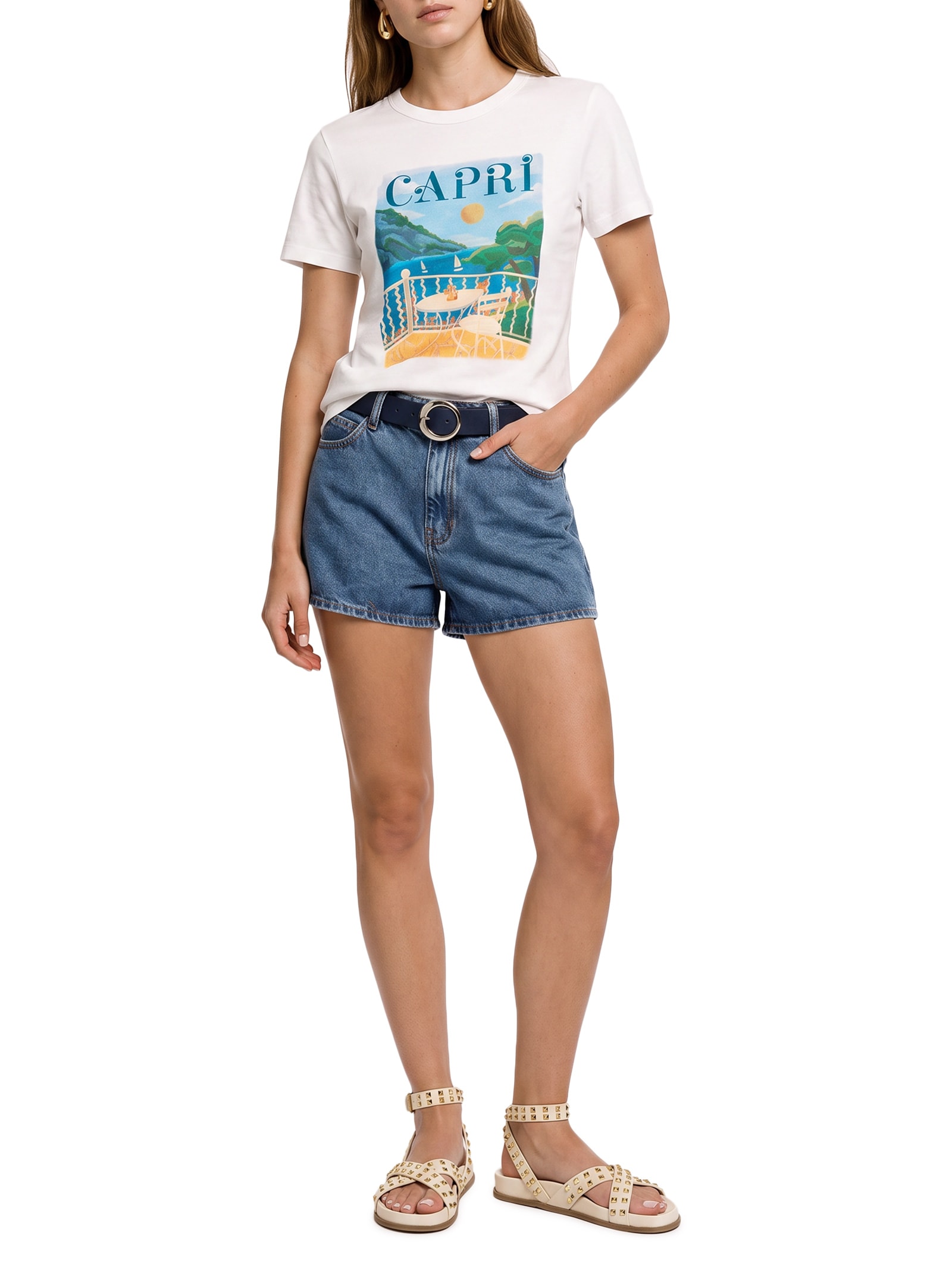 Short Feminino Jeans Azul Hering