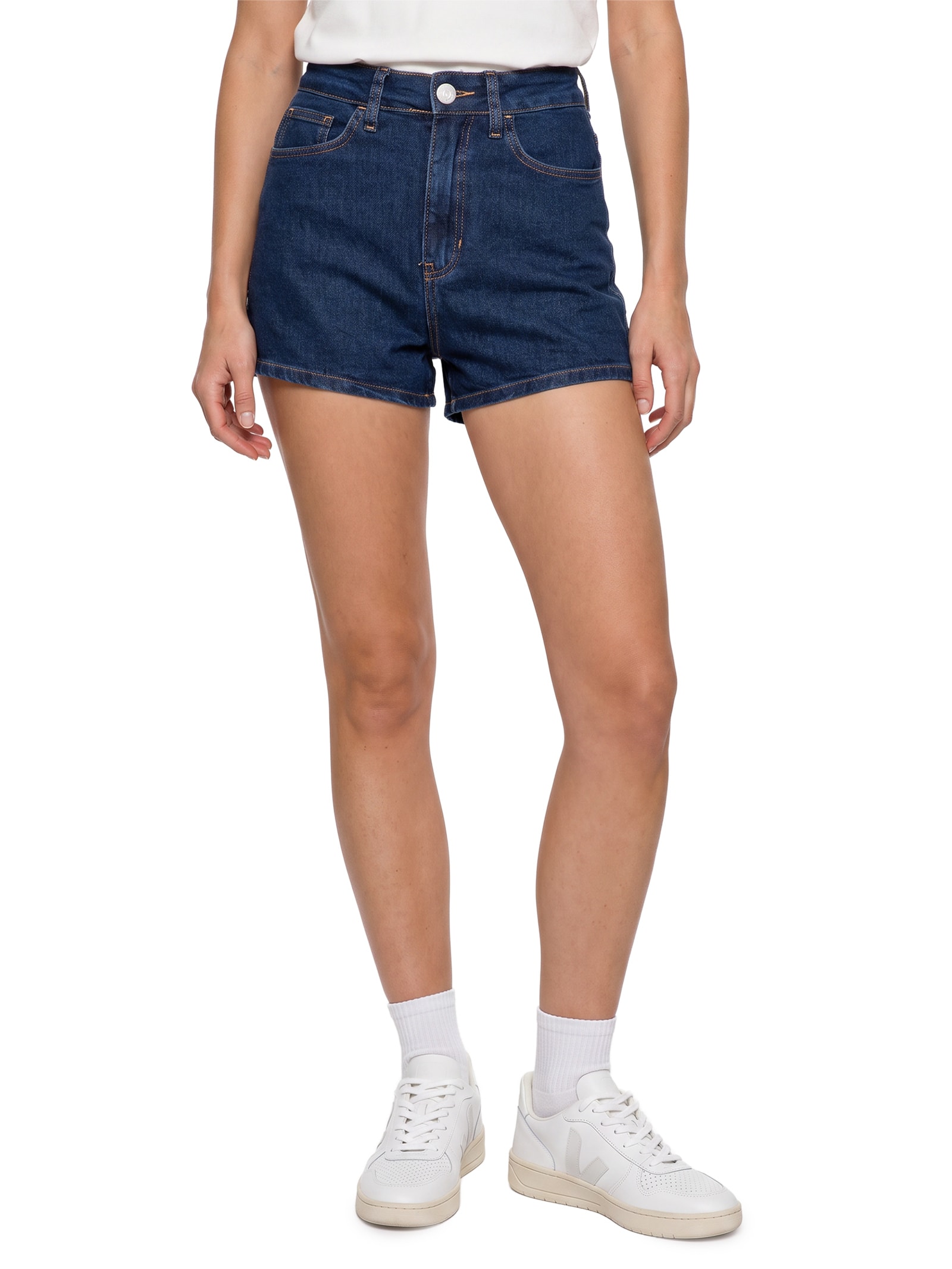 Short Feminino Jeans Azul Hering