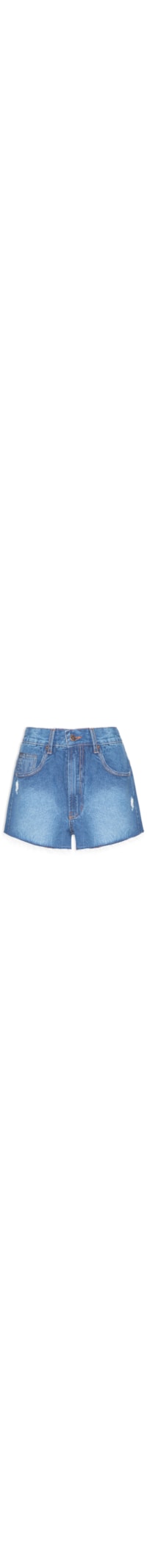 Short Feminino Jeans Baggy - Azul
