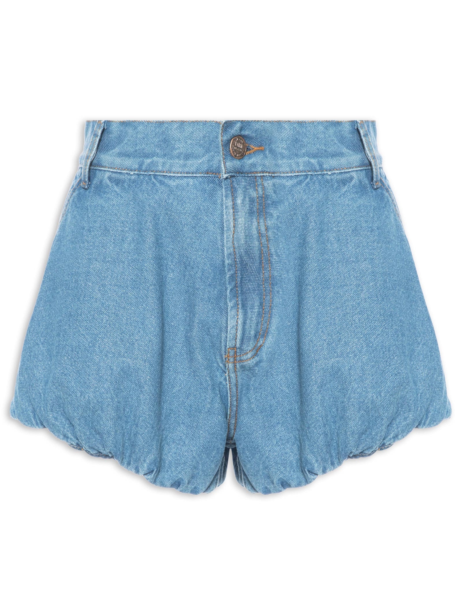 Short Feminino Jeans Balonê Azul Farm