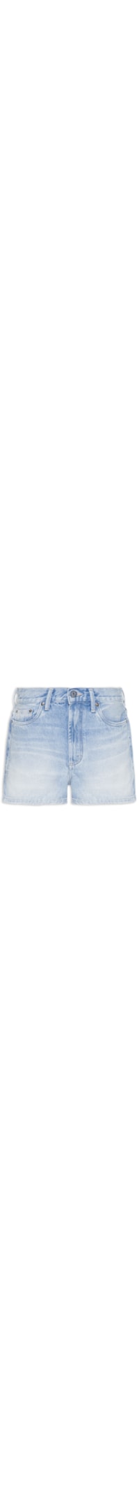 Short Feminino Jeans Basic Escrita Cristais - Azul