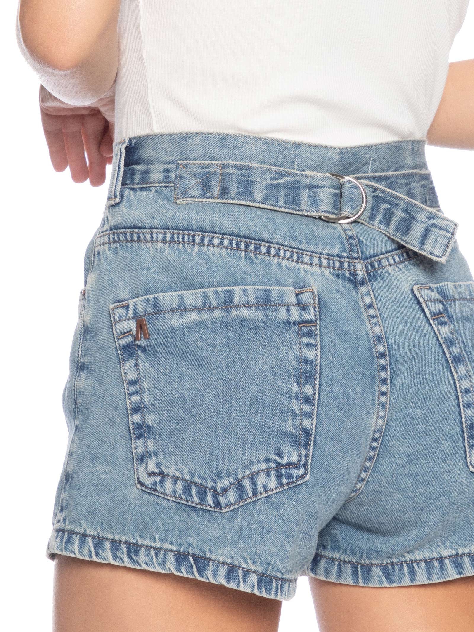 Short Feminino Jeans Basic Martingale Azul Animale Jeans