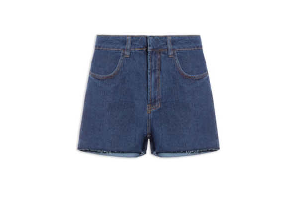 Short Feminino Jeans Básico - Azul