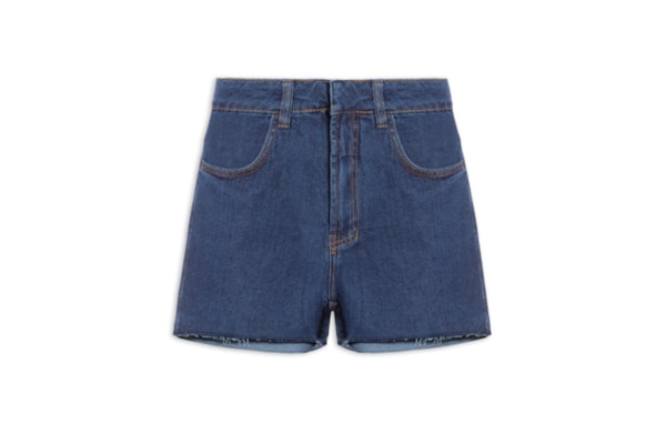 Short Feminino Jeans Básico - Azul
