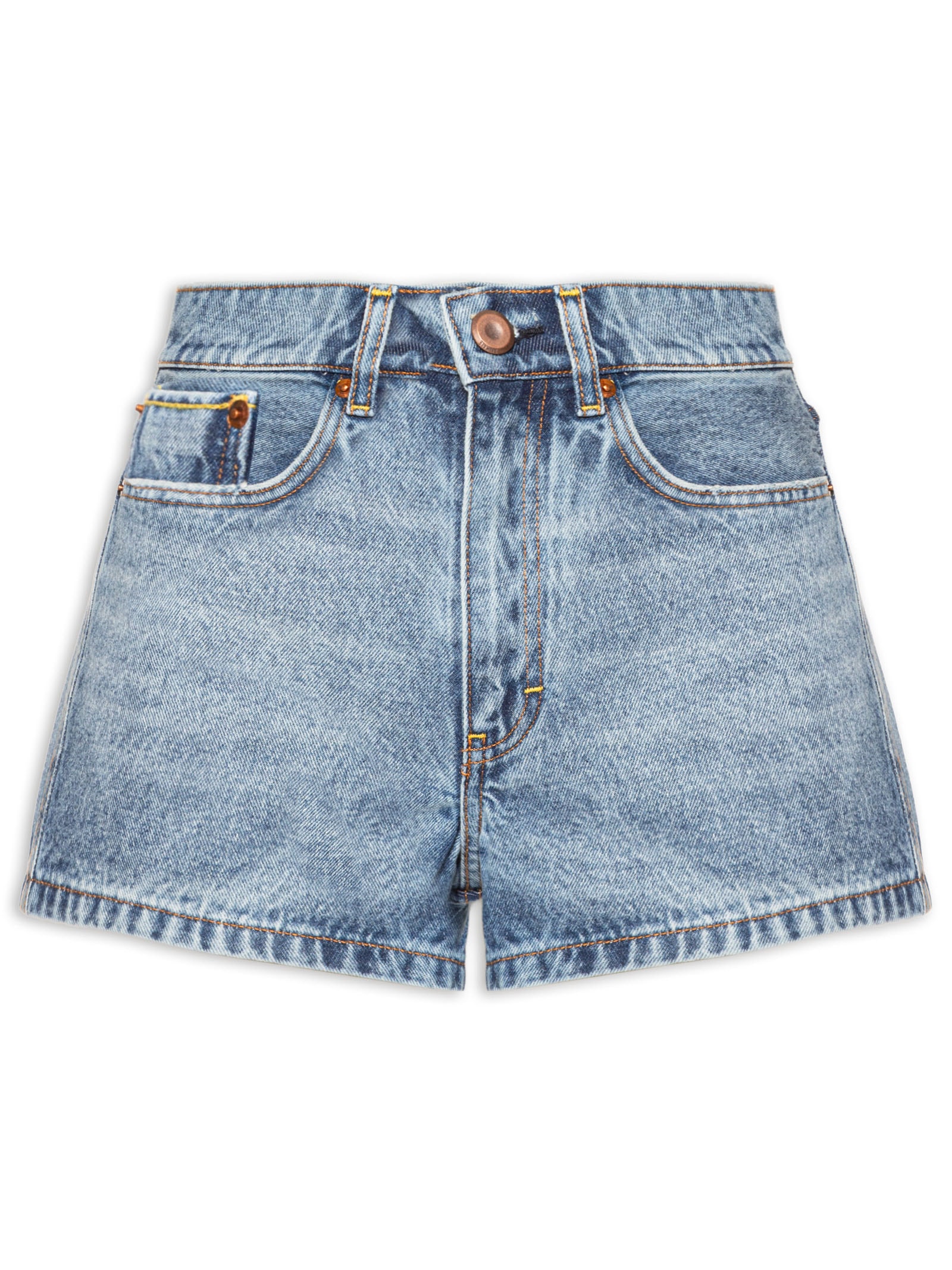 Short Feminino Jeans Box Azul Animale