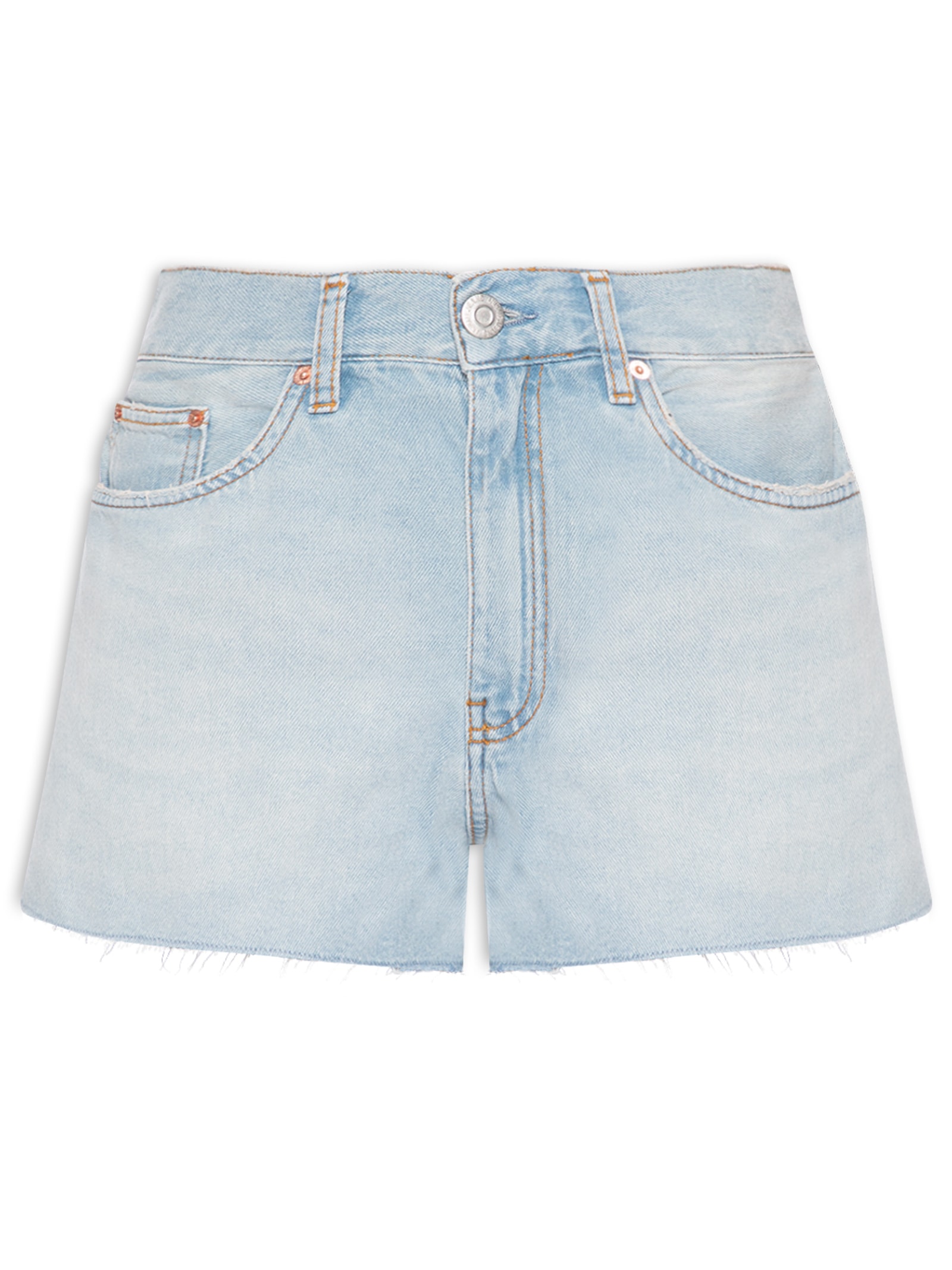 Short Feminino Jeans Boy Barra A Fio New Basic Azul Animale Jeans