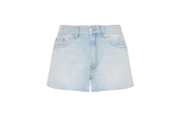 Short Feminino Jeans Boy Barra A Fio New Basic - Azul