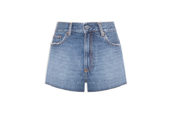 Short Feminino Jeans Boy Barra Fio New Basic - Azul
