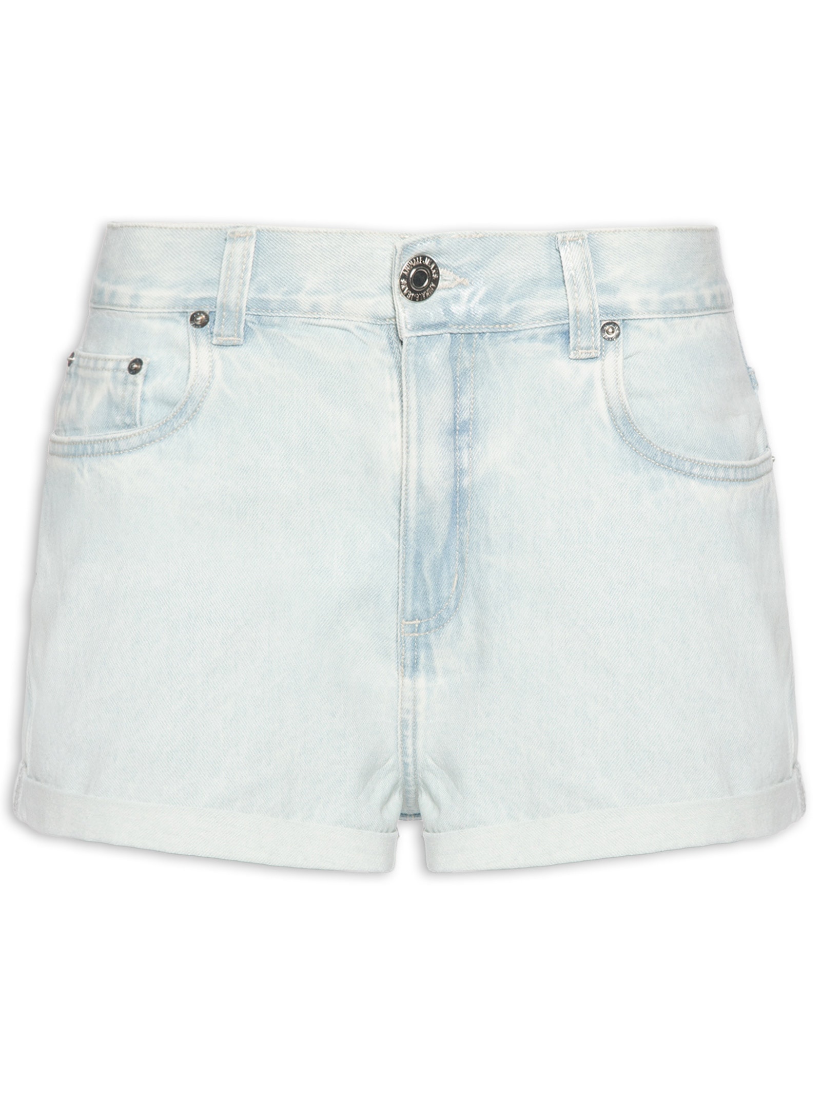 Short Feminino Jeans Boy Resinado Azul Animale Jeans
