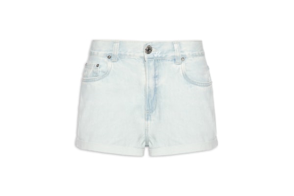 Short Feminino Jeans Boy Resinado - Azul