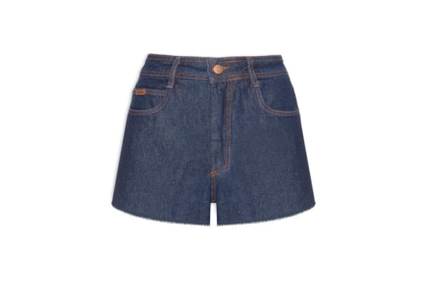 Short Feminino Jeans Boyfriend Dark - Azul