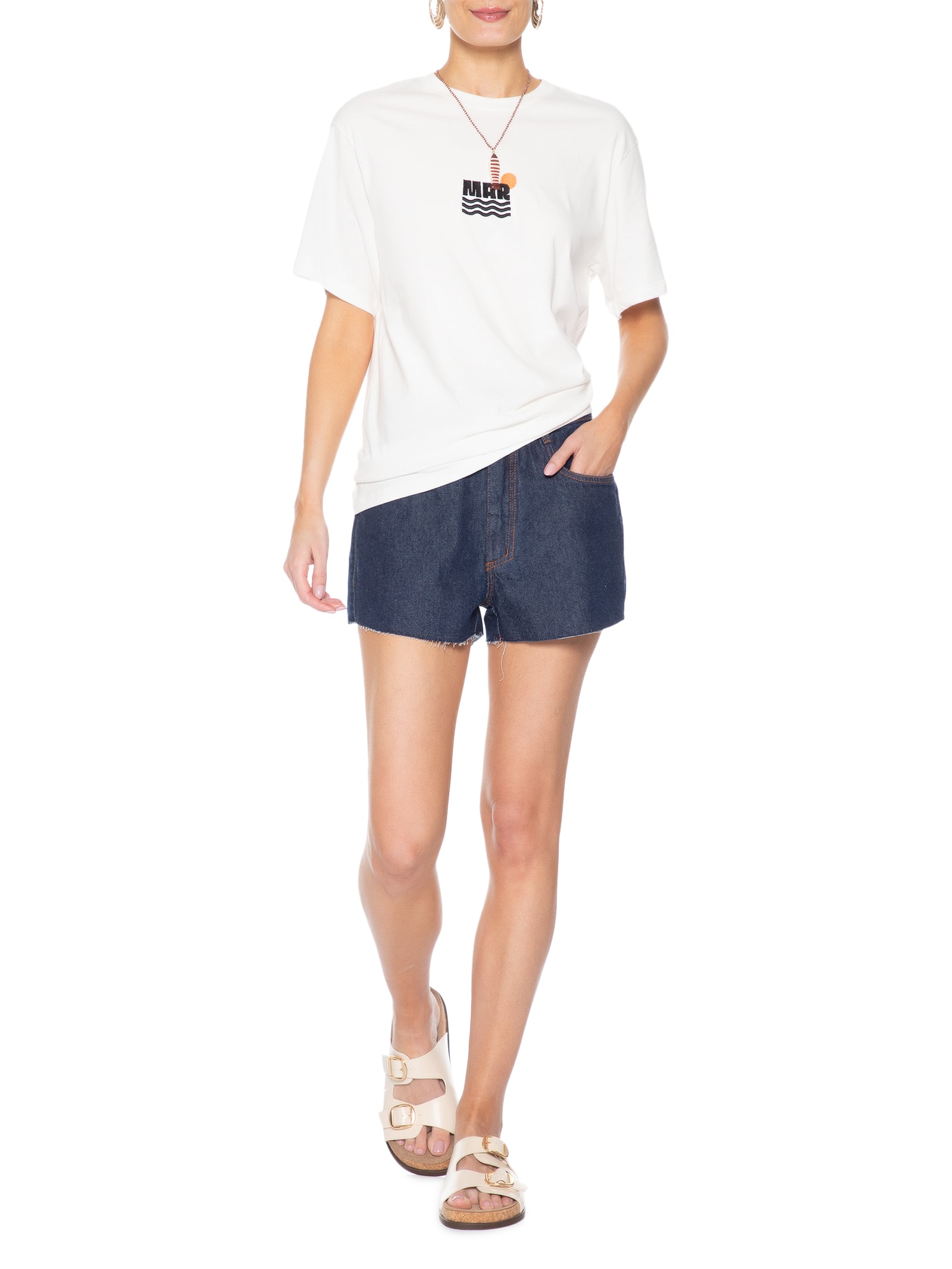Short Feminino Jeans Boyfriend Dark Azul Dress To