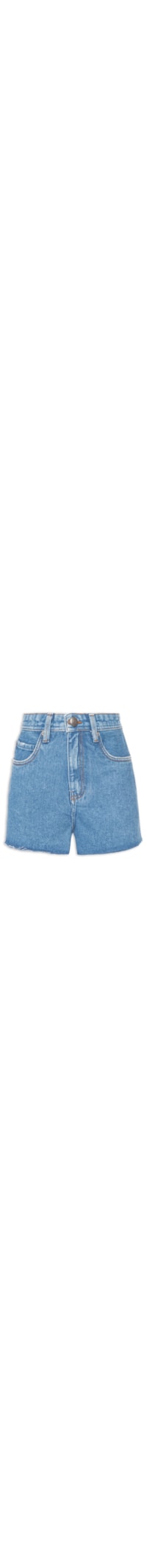 Short Feminino Jeans Cintura Alta – Azul