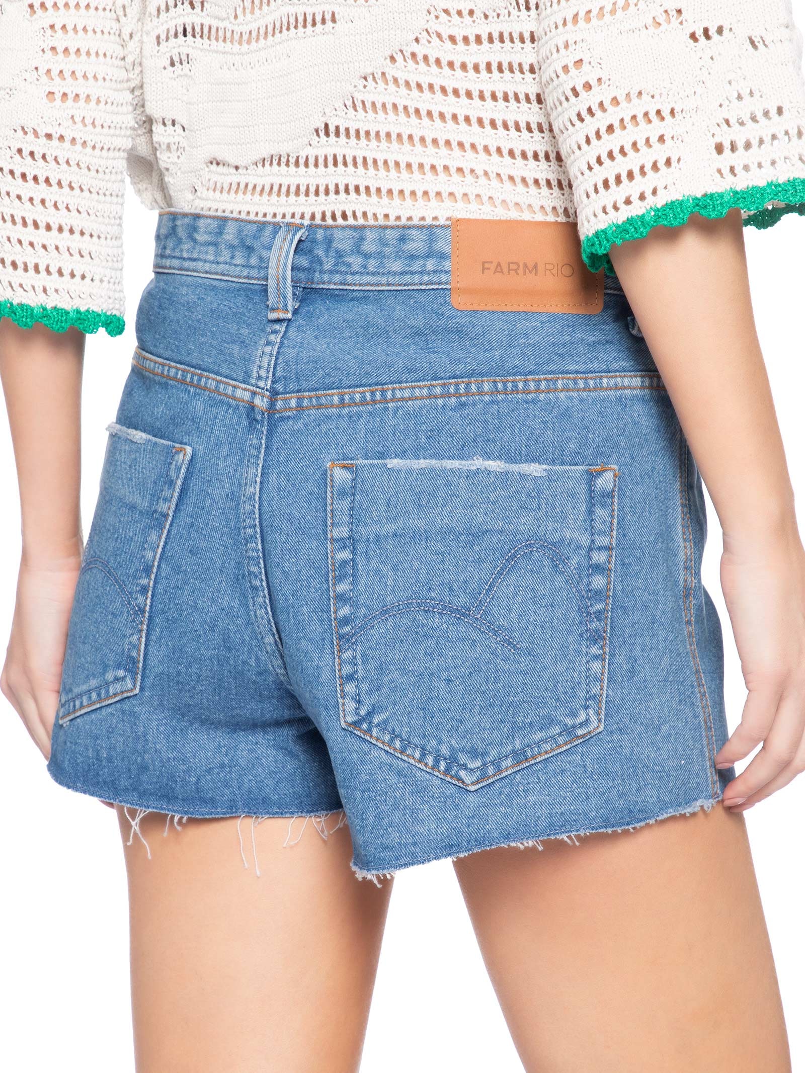 Short Feminino Jeans Cintura Alta – Azul Farm