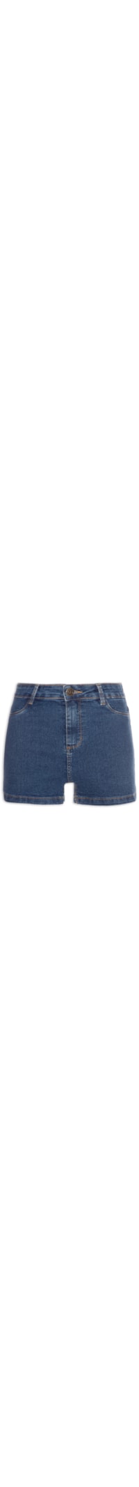 Short Feminino Jeans Cintura Baixa - Azul