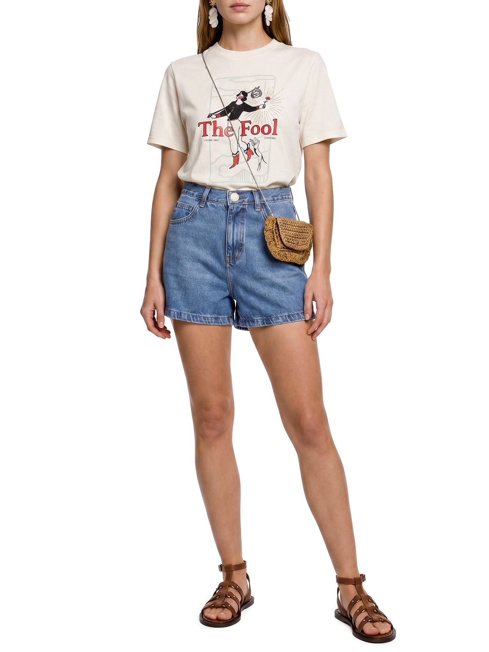 Short Feminino Jeans Clássicos Azul Cantão