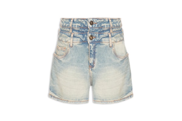 Short Feminino Jeans Comfort Cintura Alta - Azul