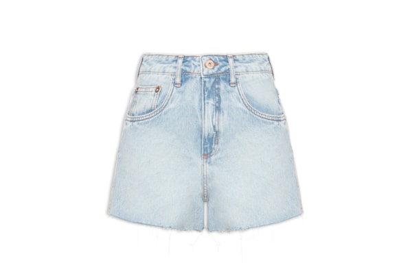 Short Feminino Jeans Comfort High - Azul