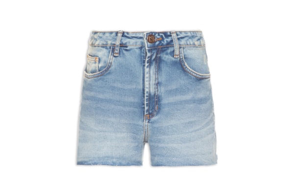 Short Feminino Jeans Comfort Super High - Azul