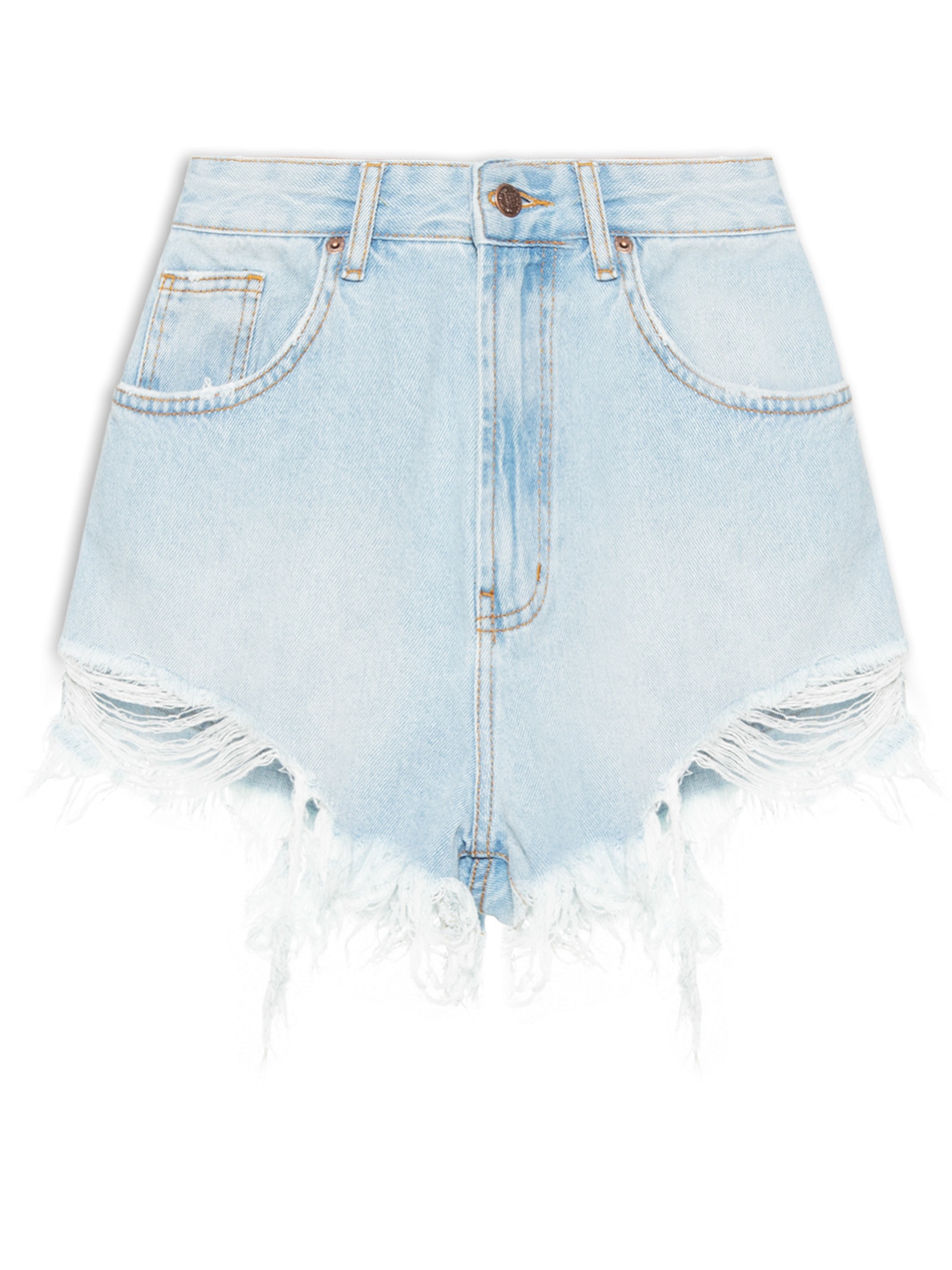 Short Feminino Jeans Curva Claro Azul  Farm