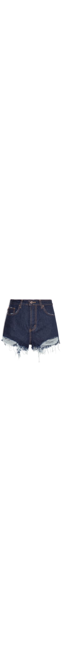 Short Feminino Jeans Curva Dark - Azul