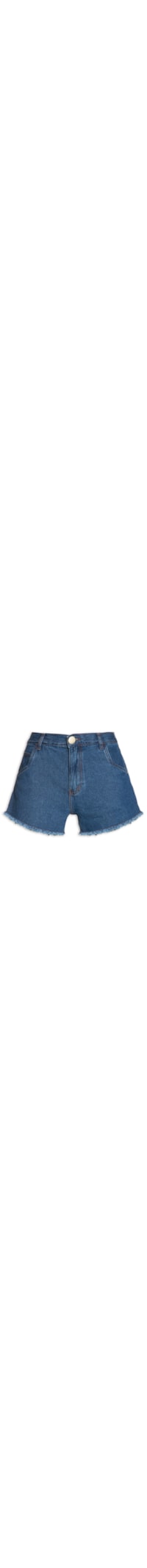 Short Feminino Jeans Desfiado 2 Lavagens - Azul