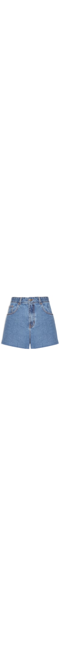 Short Feminino Jeans Evasê - Azul
