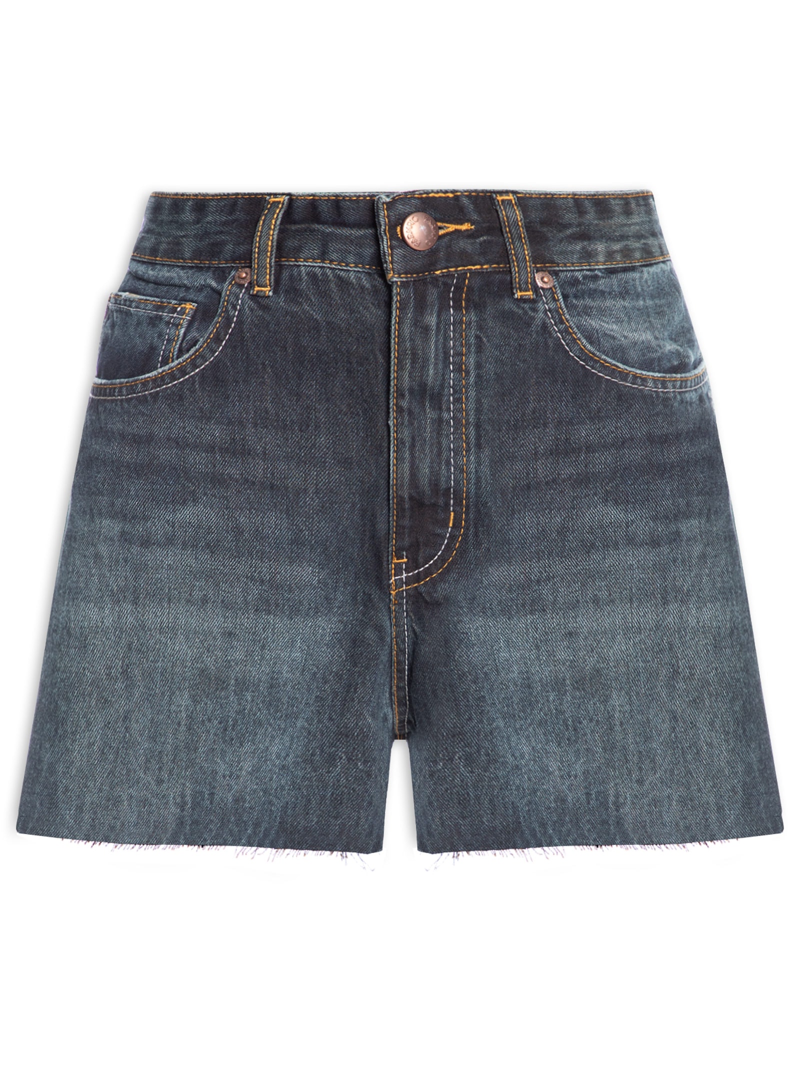 Short Feminino Jeans Evasê Azul Farm
