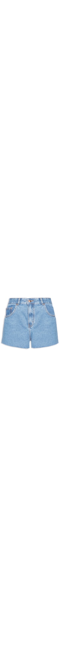 Short Feminino Jeans Evasê – Azul