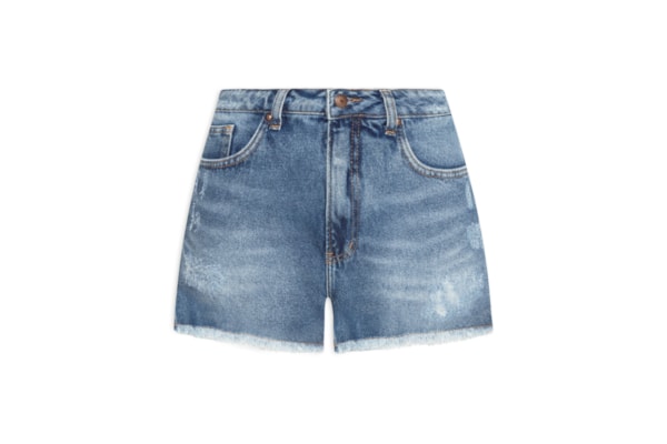 Short Feminino Jeans Fluidez - Azul