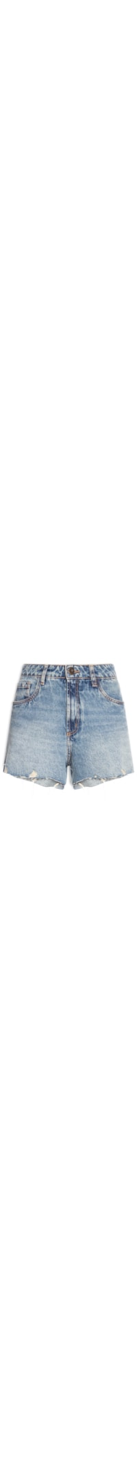 Short Feminino Jeans Grandfather Cintura Média - Azul