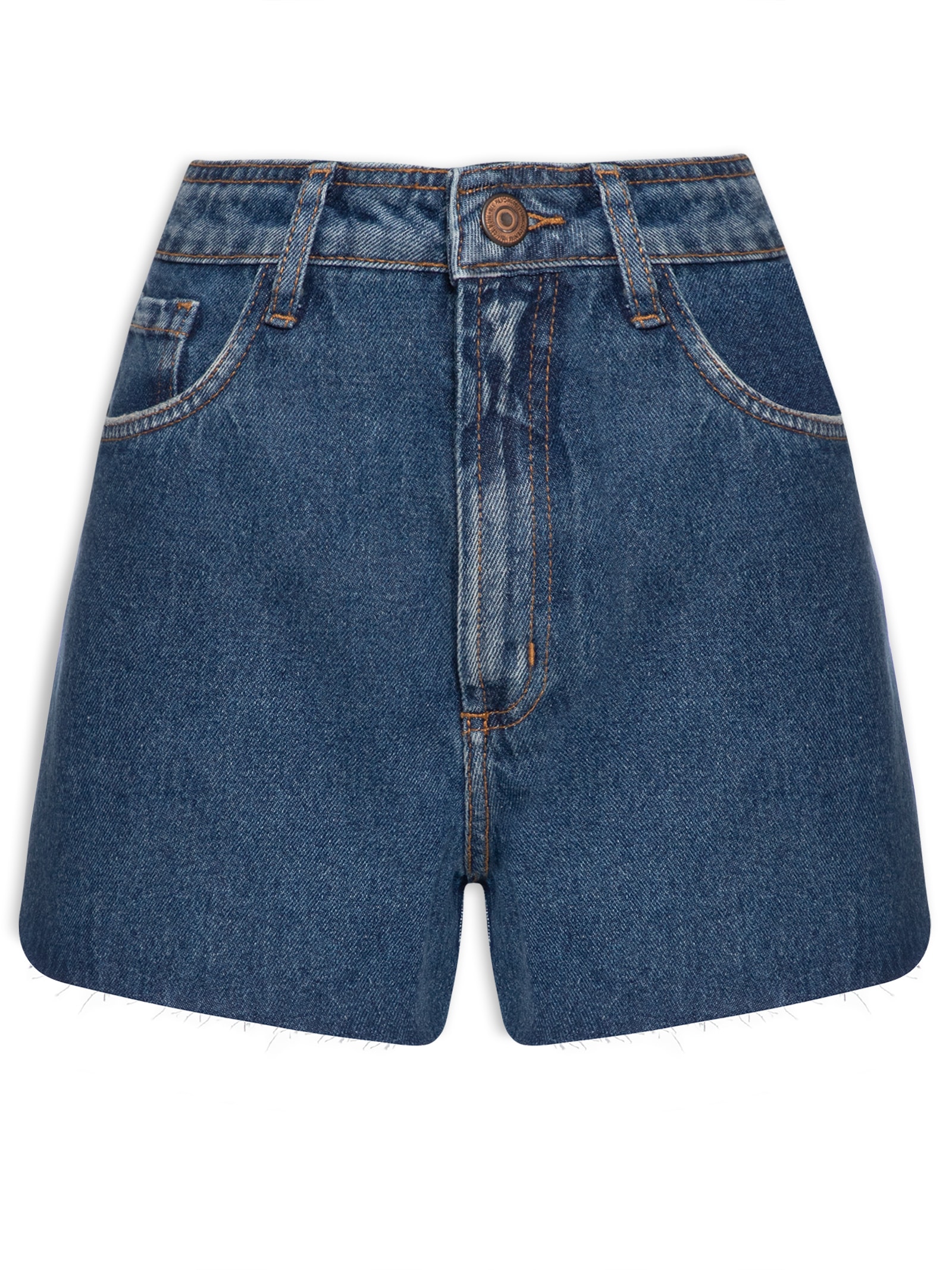 My Favorite Things - Short Feminino Jeans Grandfather High - Azul