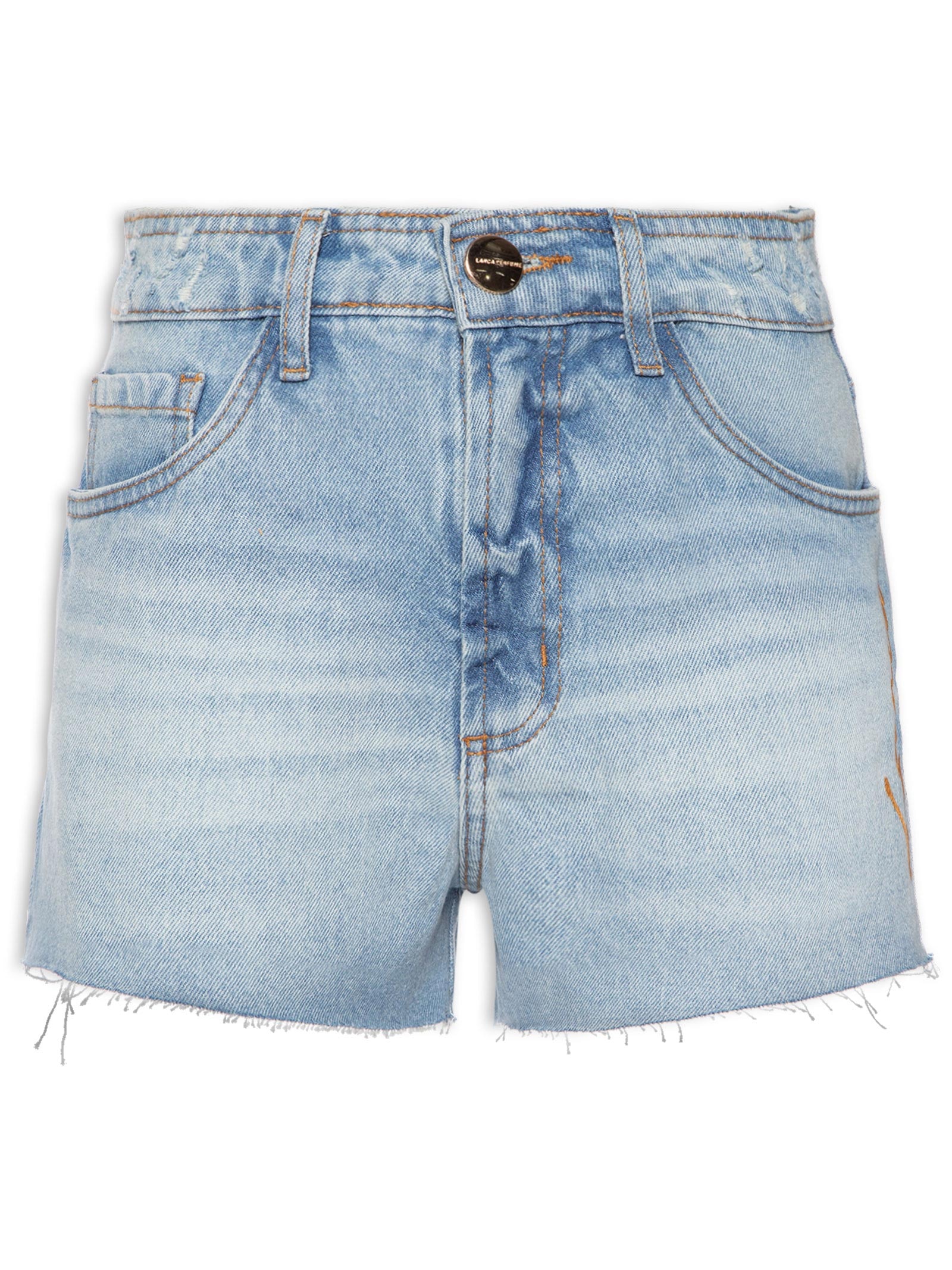 Short Feminino Jeans Grandfather High Azul Lança Perfume