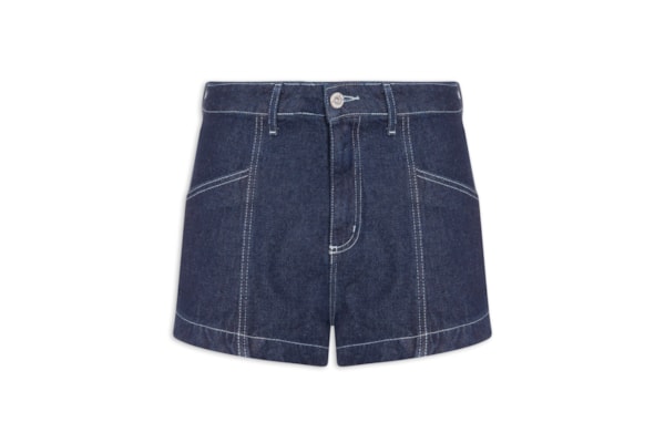 Short Feminino Jeans Grandfather High - Azul