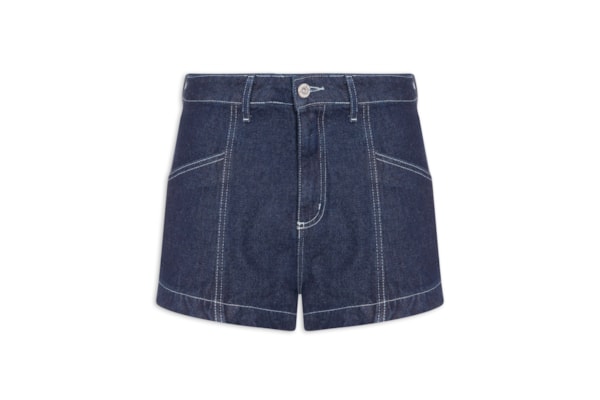 Short Feminino Jeans Grandfather High - Azul