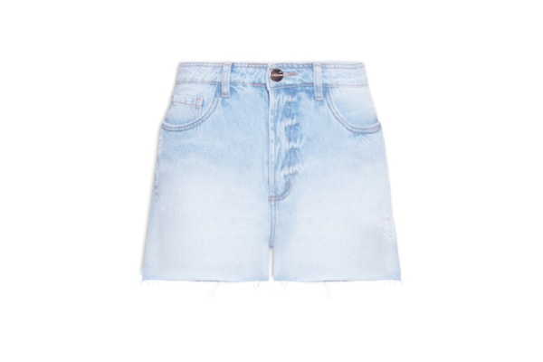 Short Feminino Jeans Grandfather High - Azul