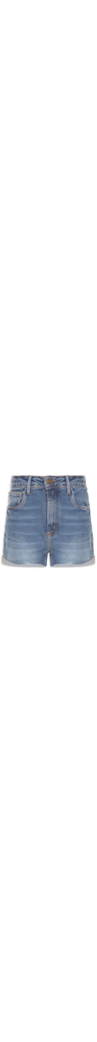 Short Feminino Jeans Hot Pants Super High - Azul