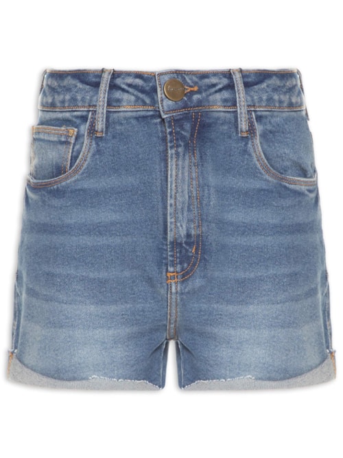 Short Feminino Jeans Hot Pants Super High – Azul