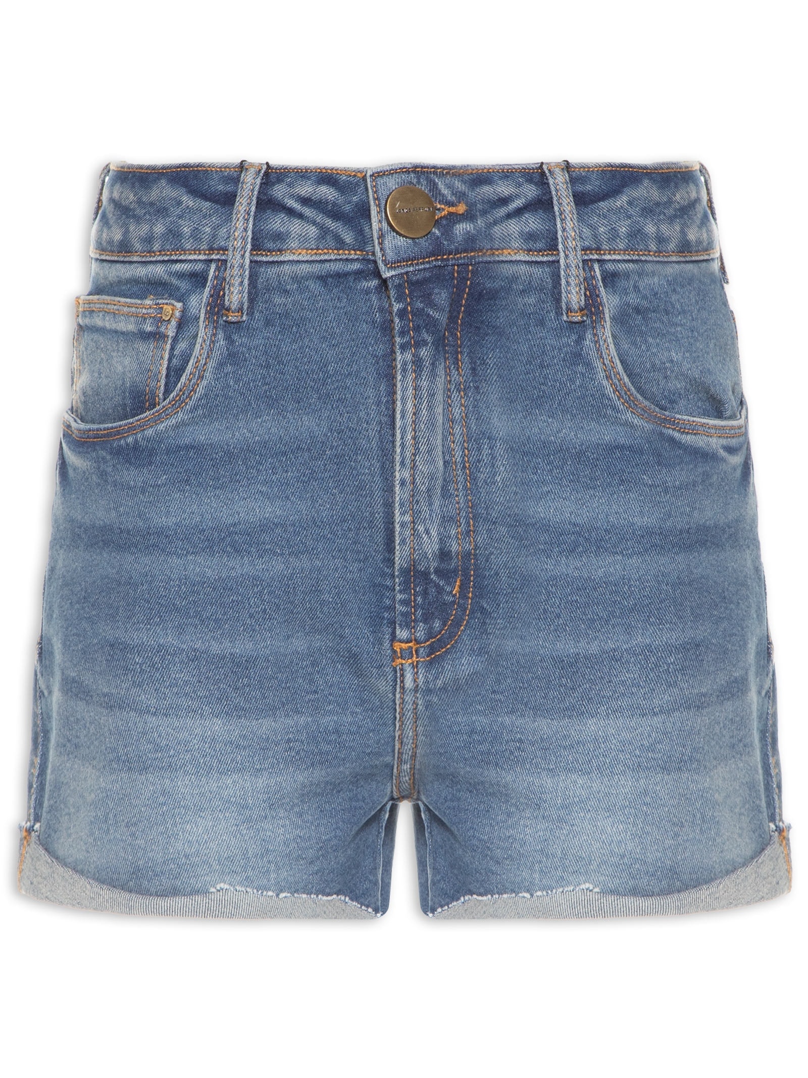 Lança Perfume - Short Feminino Jeans Hot Pants Super High - Azul