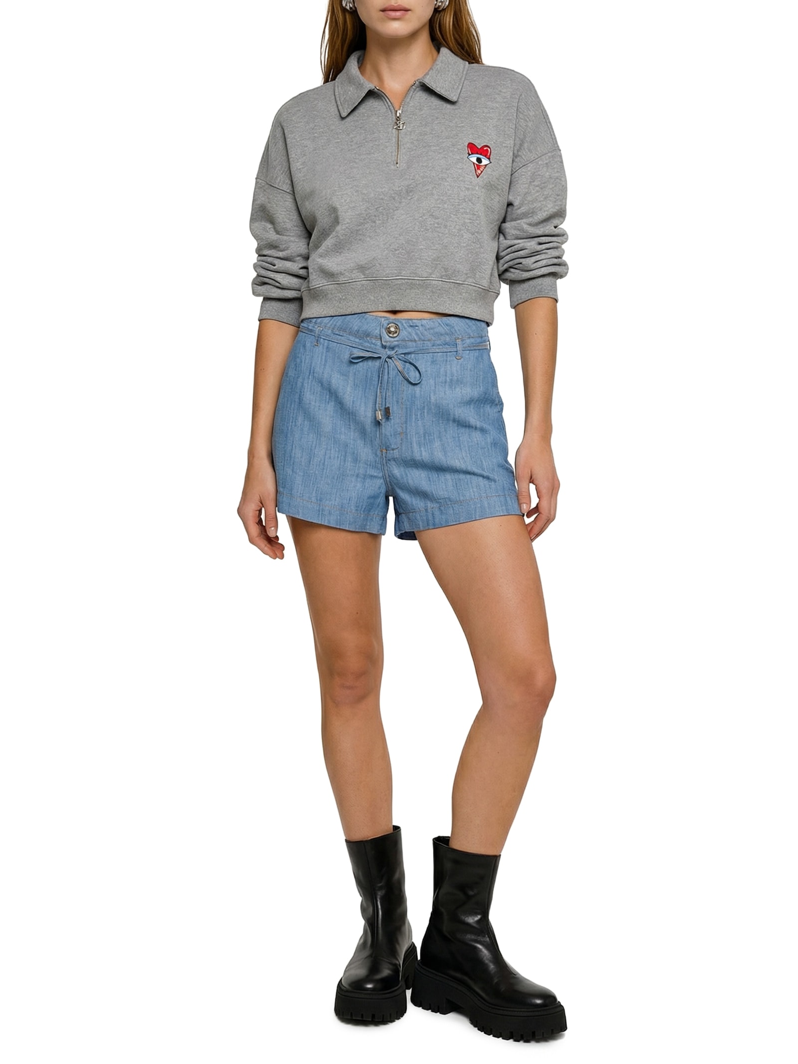 Short Feminino Jeans Joana Azul Colcci