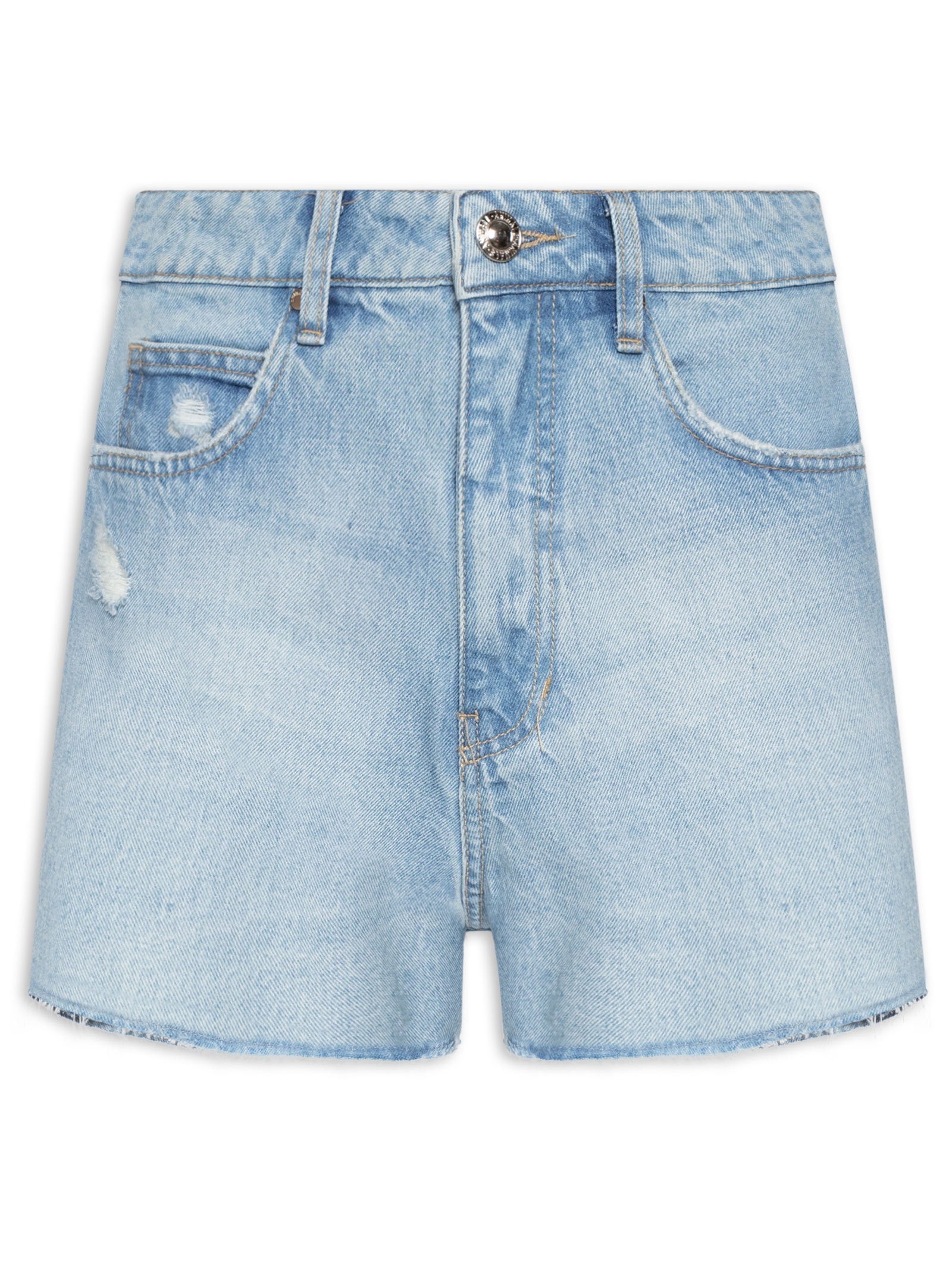 Short Feminino Jeans Light Wash Azul Animale