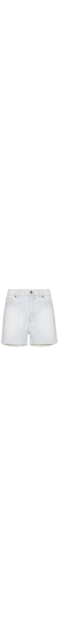 Short Feminino Jeans Listrado - Azul