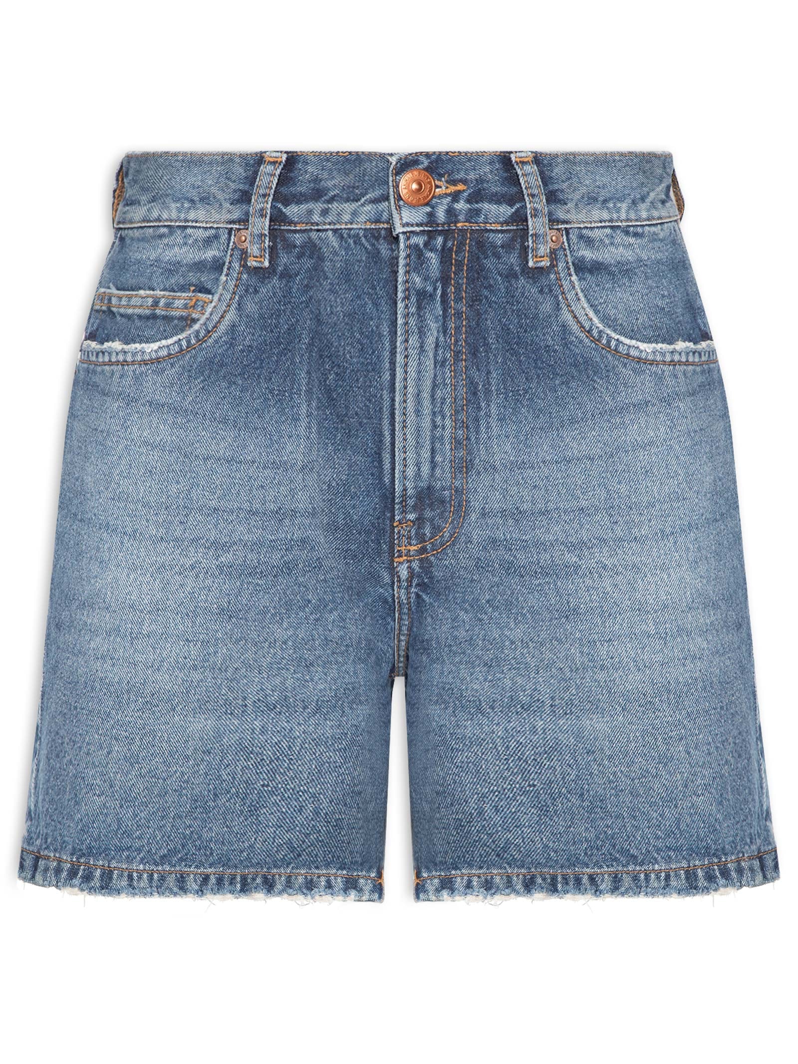 Short Feminino Jeans Mom Fit Pence New Basic Azul Animale Jeans
