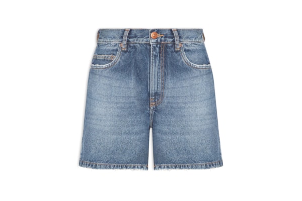 Short Feminino Jeans Mom Fit Pence New Basic - Azul