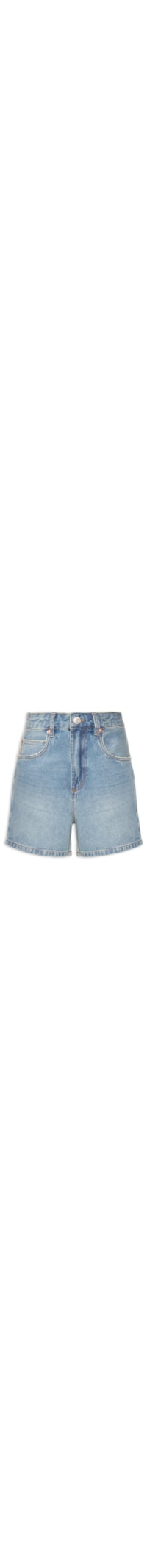 Short Feminino Jeans Mom Pence Costas New New Basic – Azul
