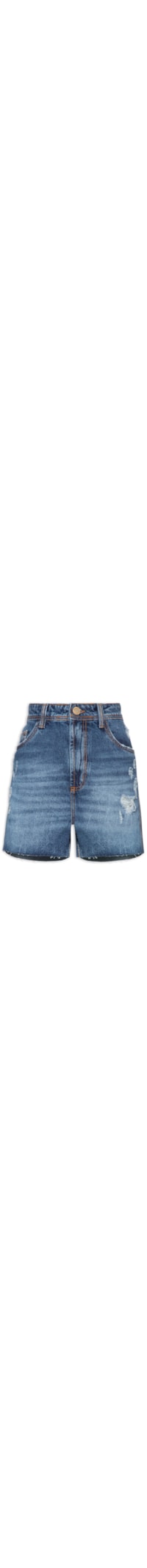 Short Feminino Jeans Mom Super High - Azul