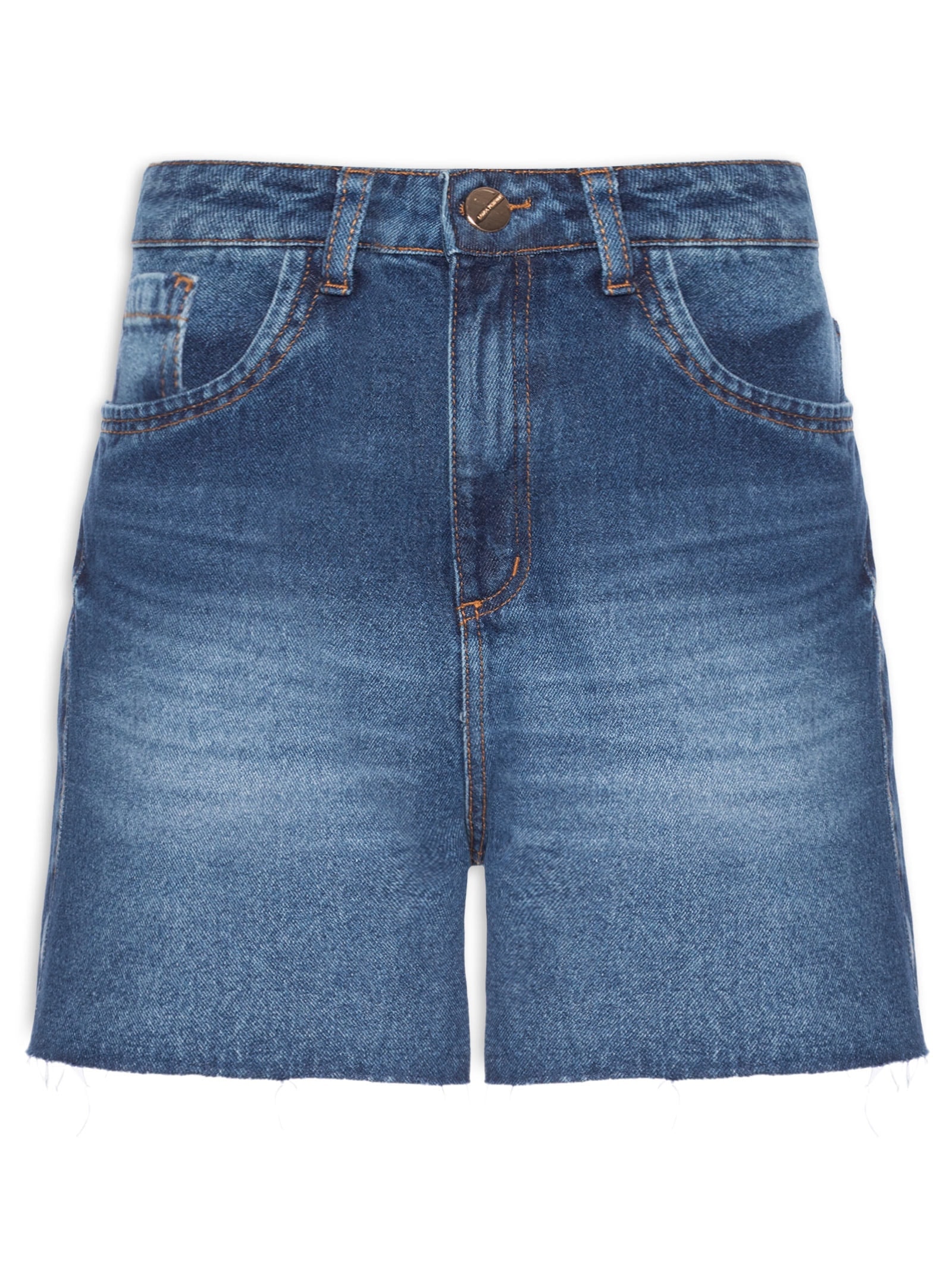 Short Feminino Jeans Mom Super High Azul Lança Perfume