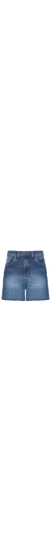 Short Feminino Jeans Mom Super High - Azul