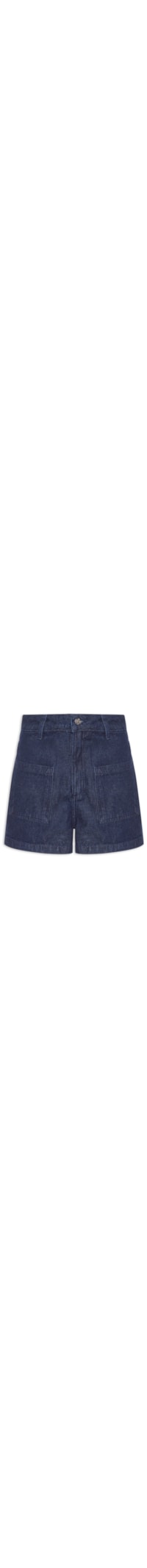 Short Feminino Jeans Mom Super High - Azul
