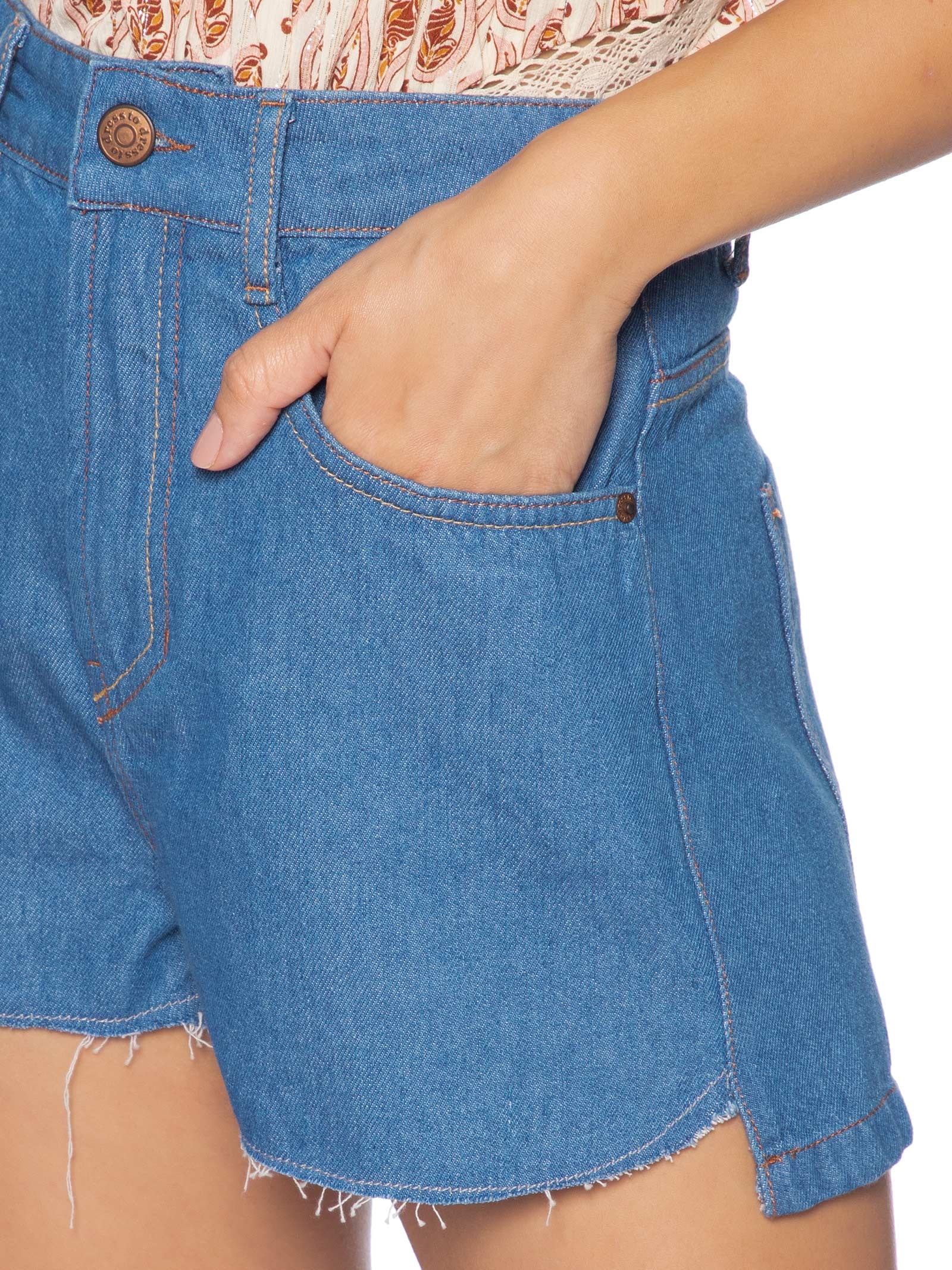 Short Feminino Jeans Sky Blue Azul Dress To